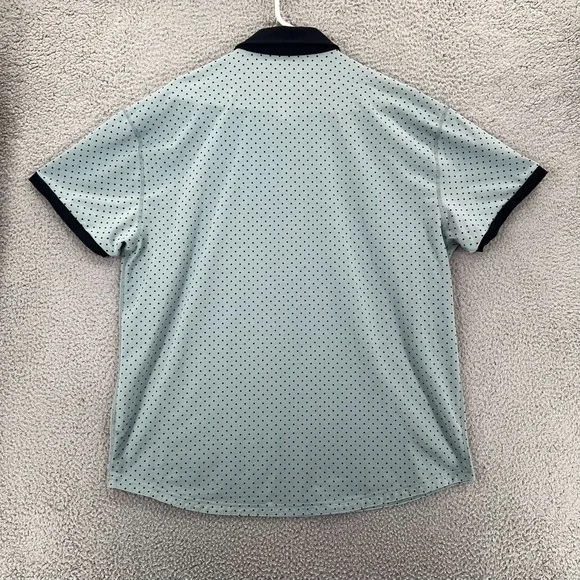 BYLT Polo Shirt Mens Size 2XL Gray Polka Dot Golf Casual Short Sleeve Stretch - Picture 2 of 16
